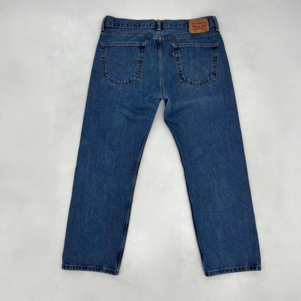 Levi Strauss & Co. 505 Mens Size 36x29 Straight Ankle Jeans Blue Denim 5-Pocket - Picture 9 of 12